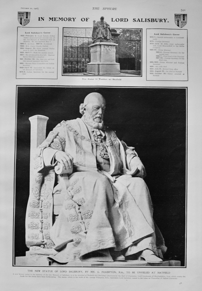 The New Statue of Lord Salisbury - 1906