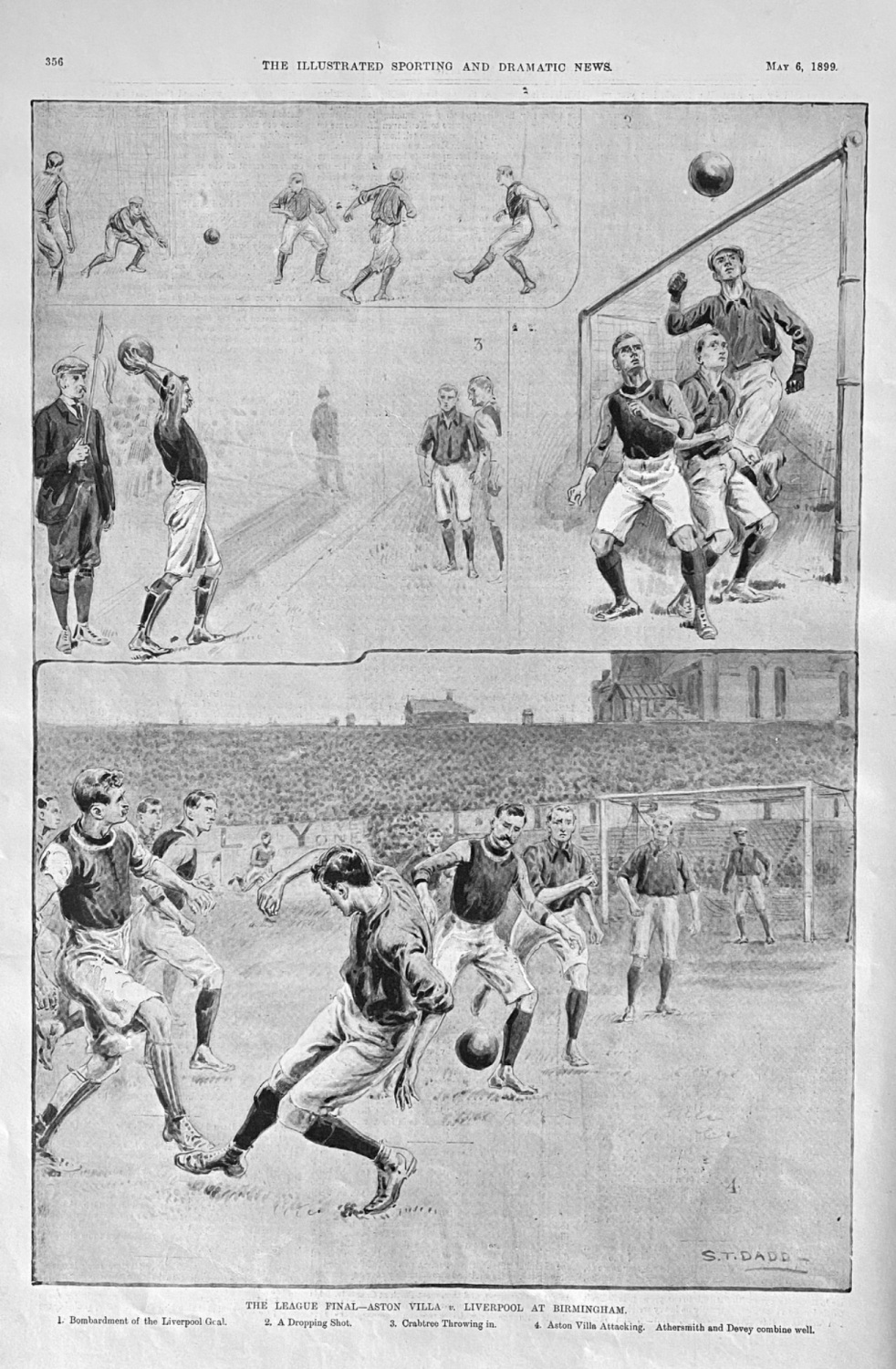 The League Final-  Aston Villa v.  Liverpool at Birmingham.  1899.