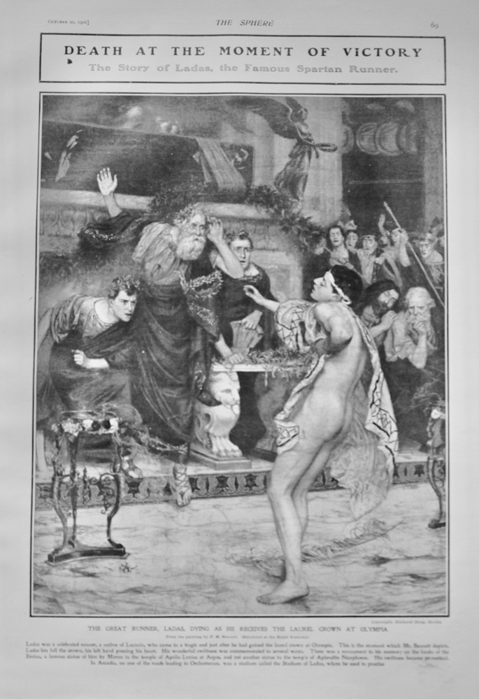 The Story of Ladas, the famous Spartan Runner - 1906