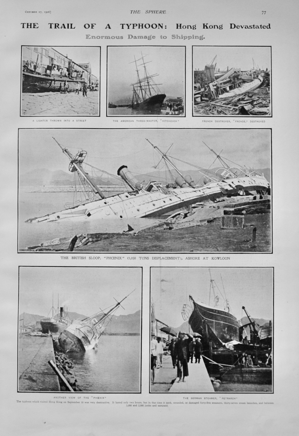 The Trail of a Typhoon - Hong Kong devastated - 1906