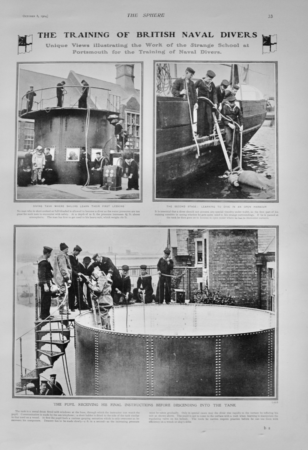 The Training of British Naval Divers - 1904