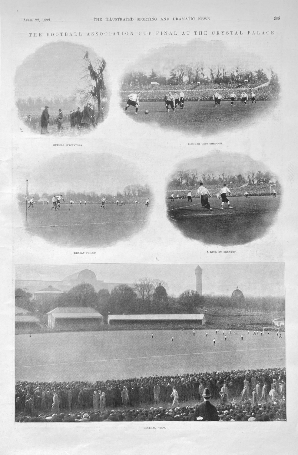 The Football Association Cup Final at the Crystal Palace.  1899.