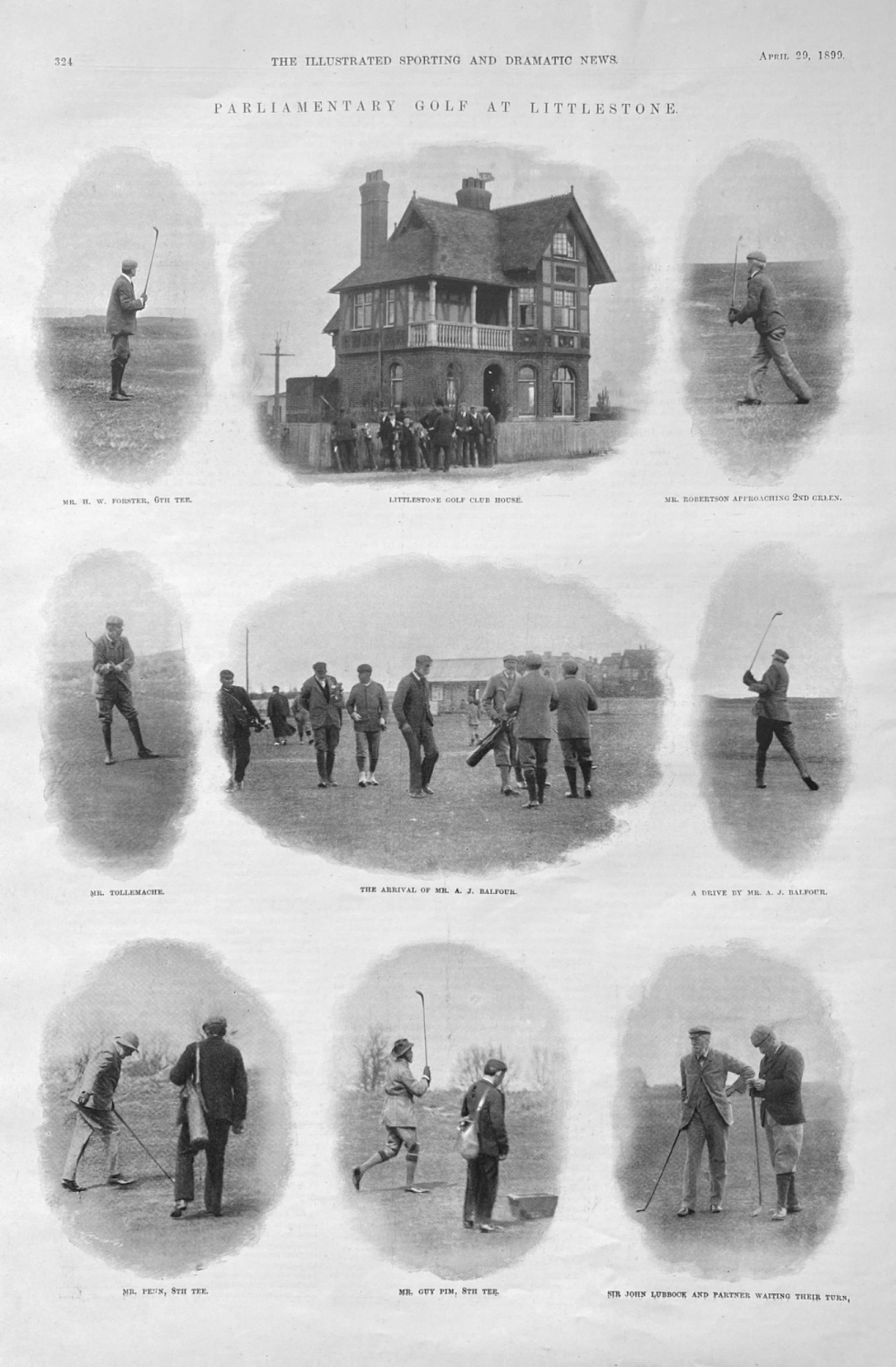 Parliamentary Golf at Littlestone.  1899.