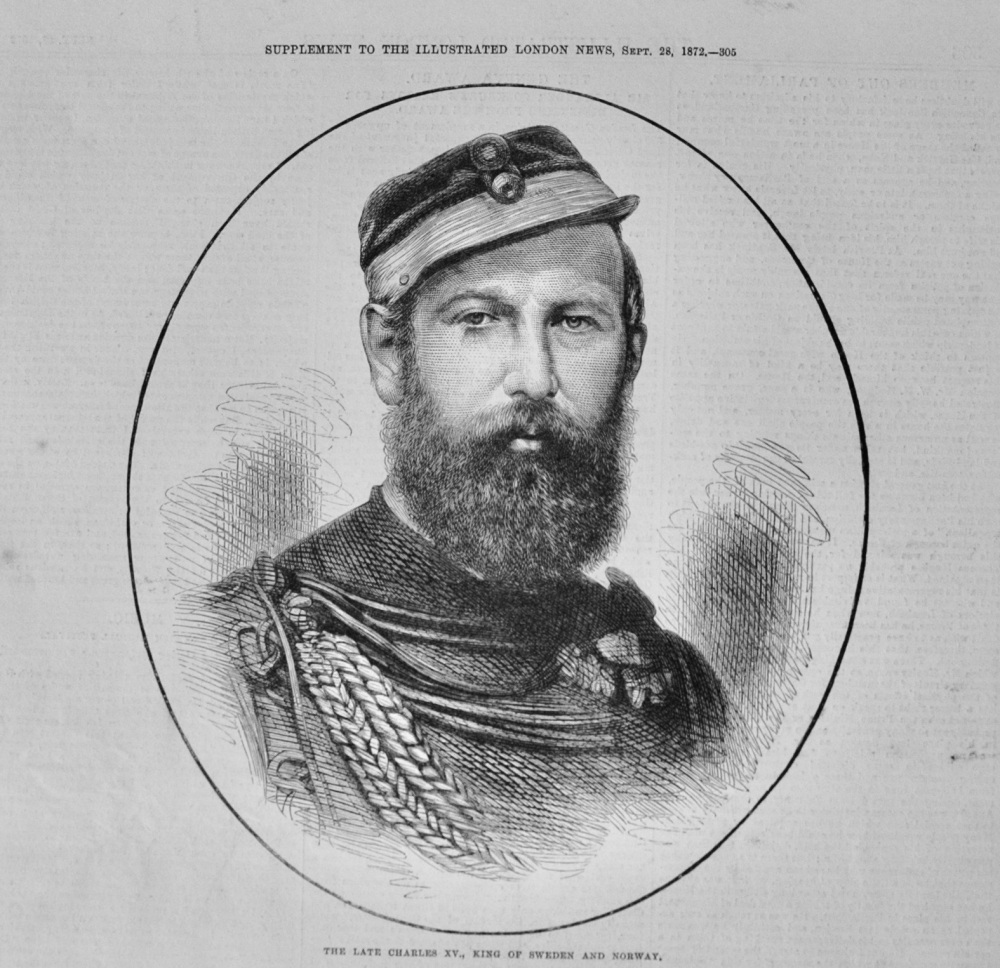 Charles XV King of Sweden and Norway - 1872