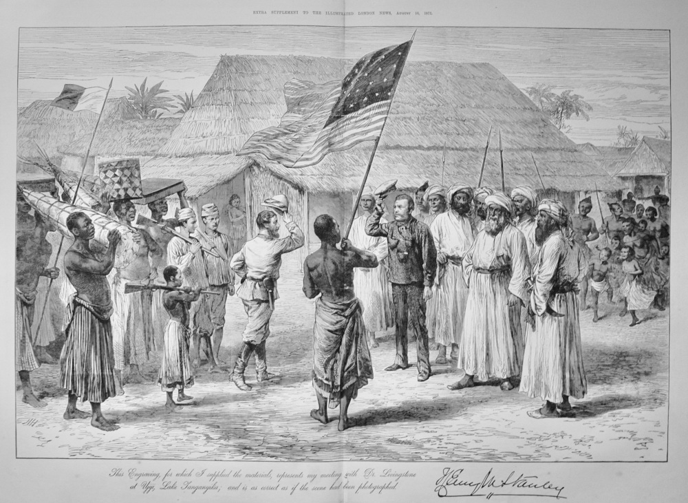 Stanley meeting Livingstone - 1872