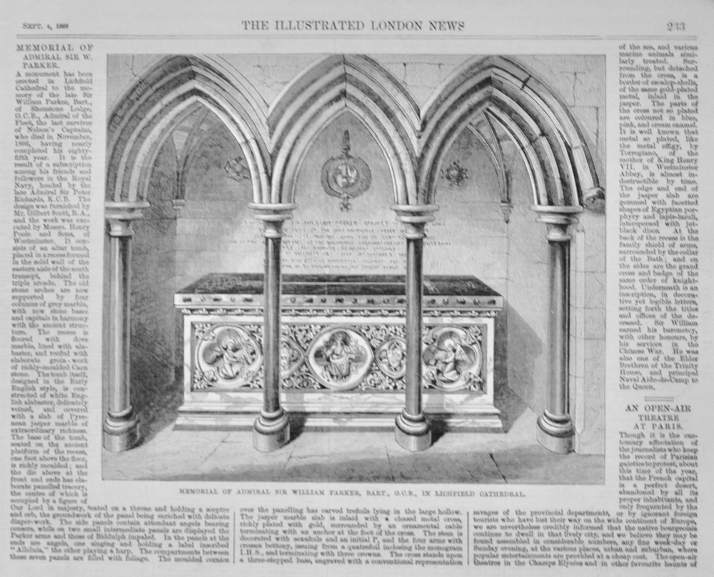 Memorial of Admiral Sir William Parker