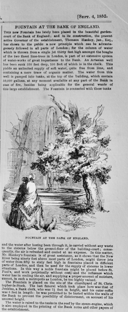 Fountain at The Bank of England