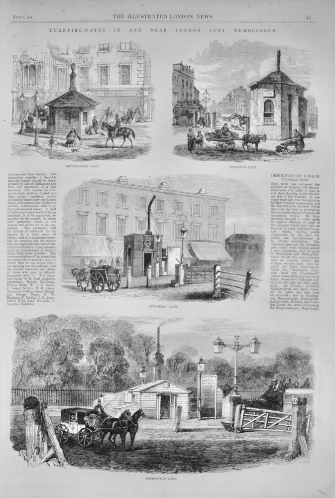 Demolition of London Turnpike Gates