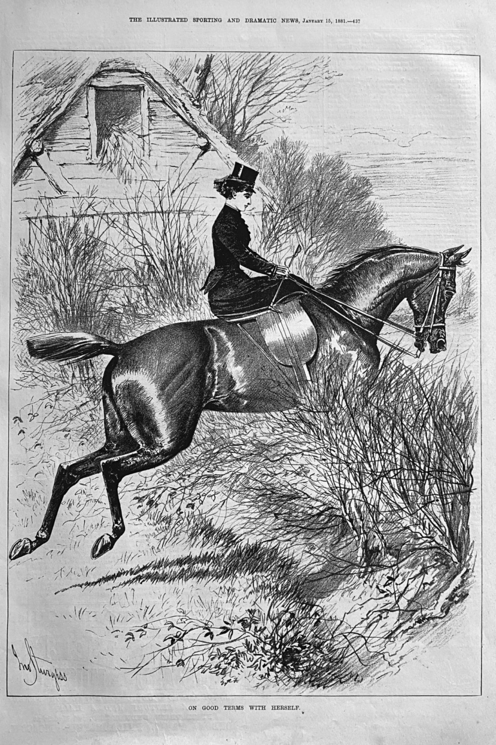 On Good Terms With Herself.  1881.