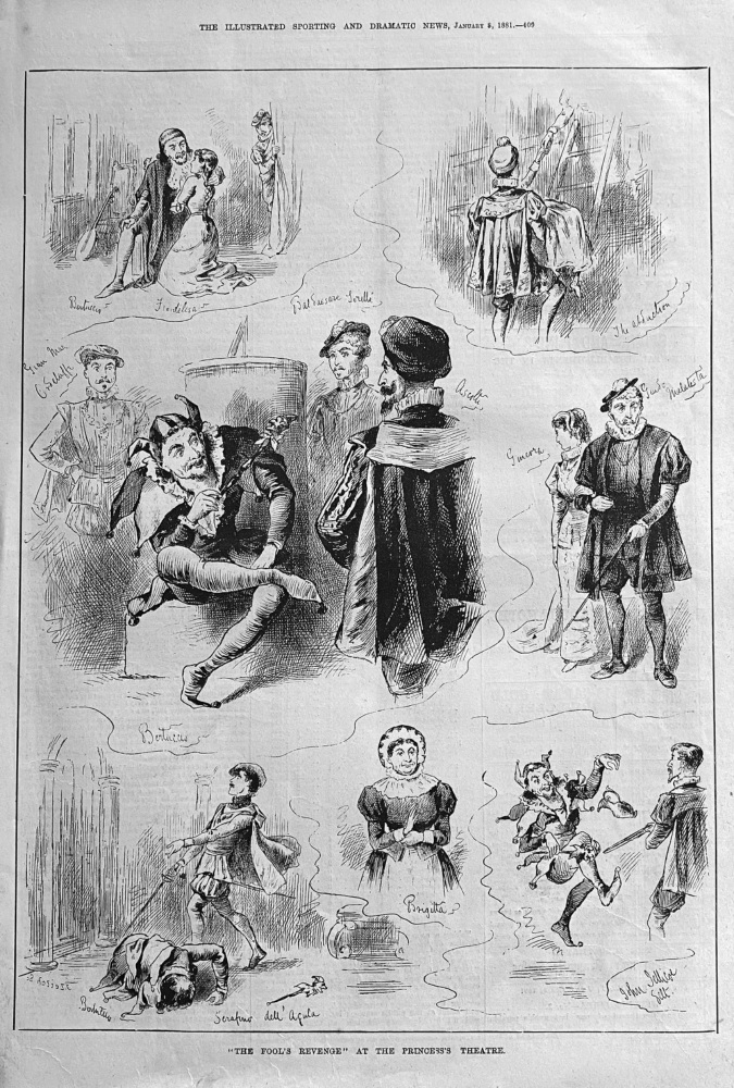 "The Fool's Revenge" at the Princess's Theatre.  1881.
