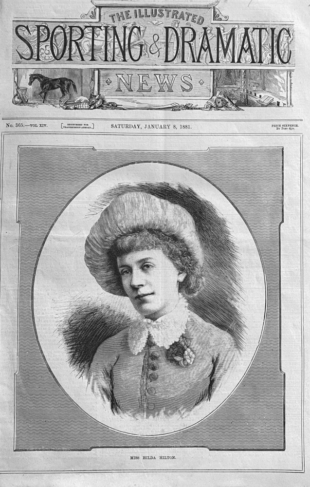 Miss Hilda Hilton.  1881.