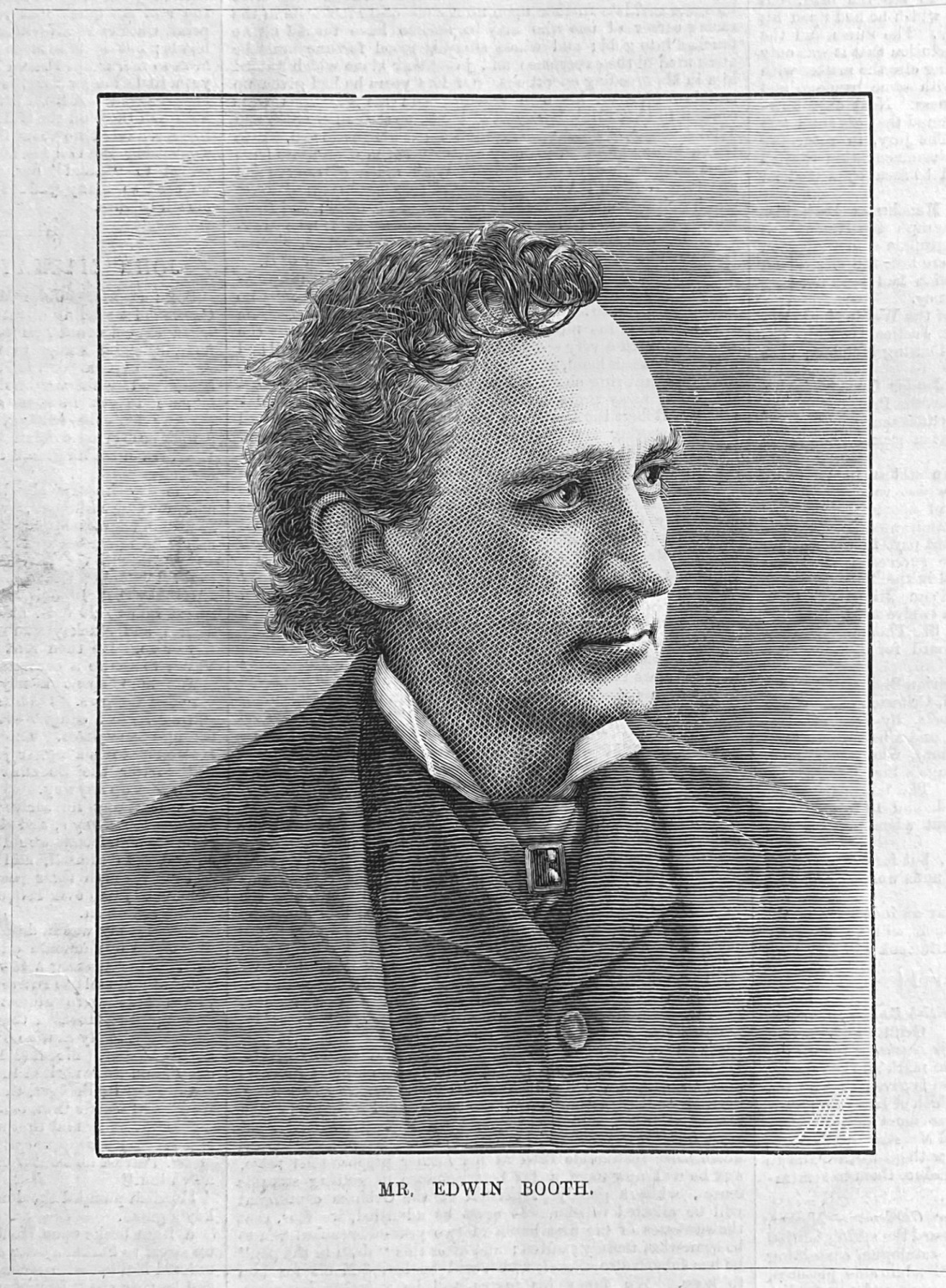 Mr. Edwin Booth.  (Stage Actor).  1881.