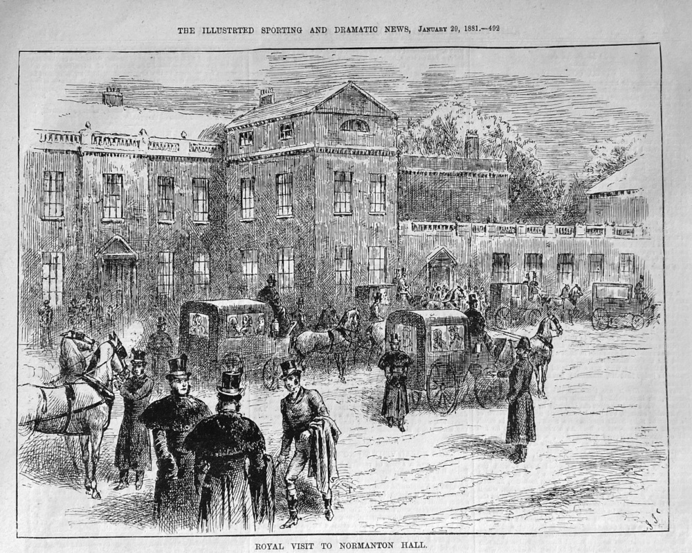 Royal Visit to Normanton Hall.  1881.