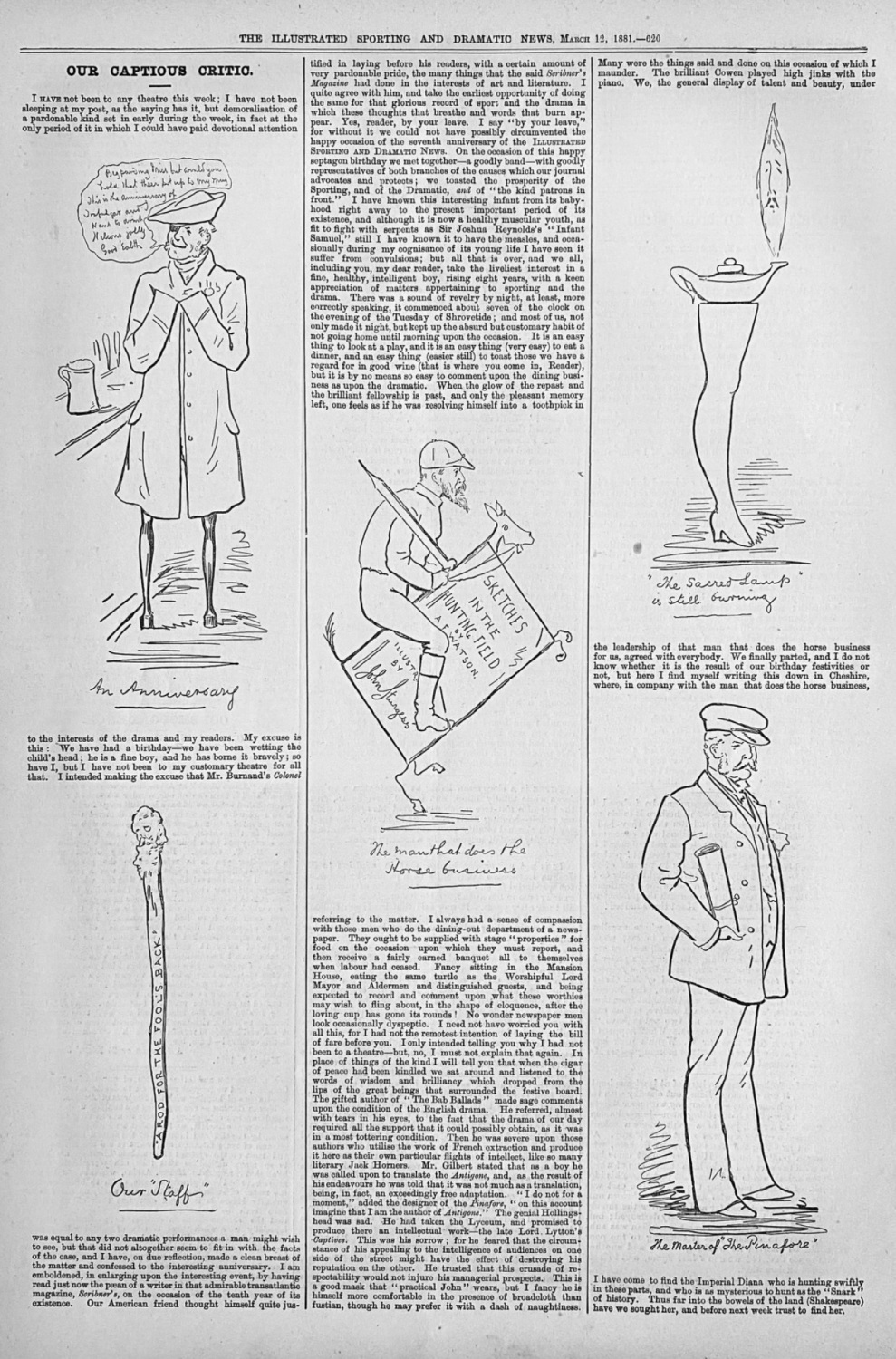 Our Captious Critic.  March 12th, 1881.