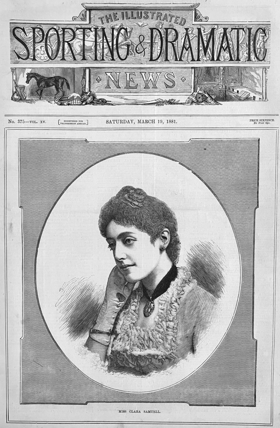 Miss Clara Samuell.  (Singer)  1881