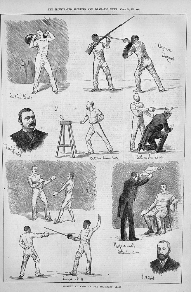 Assault ay Arms at the Highbury Club.  1881.