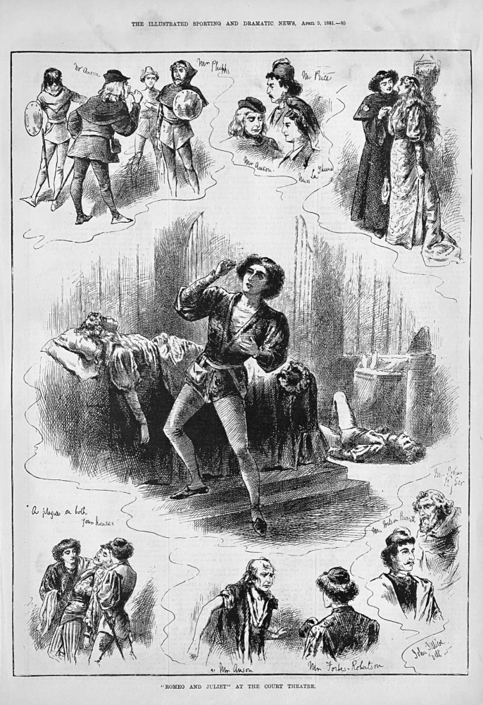 "Romeo and Juliet" at the Court Theatre,  1881.