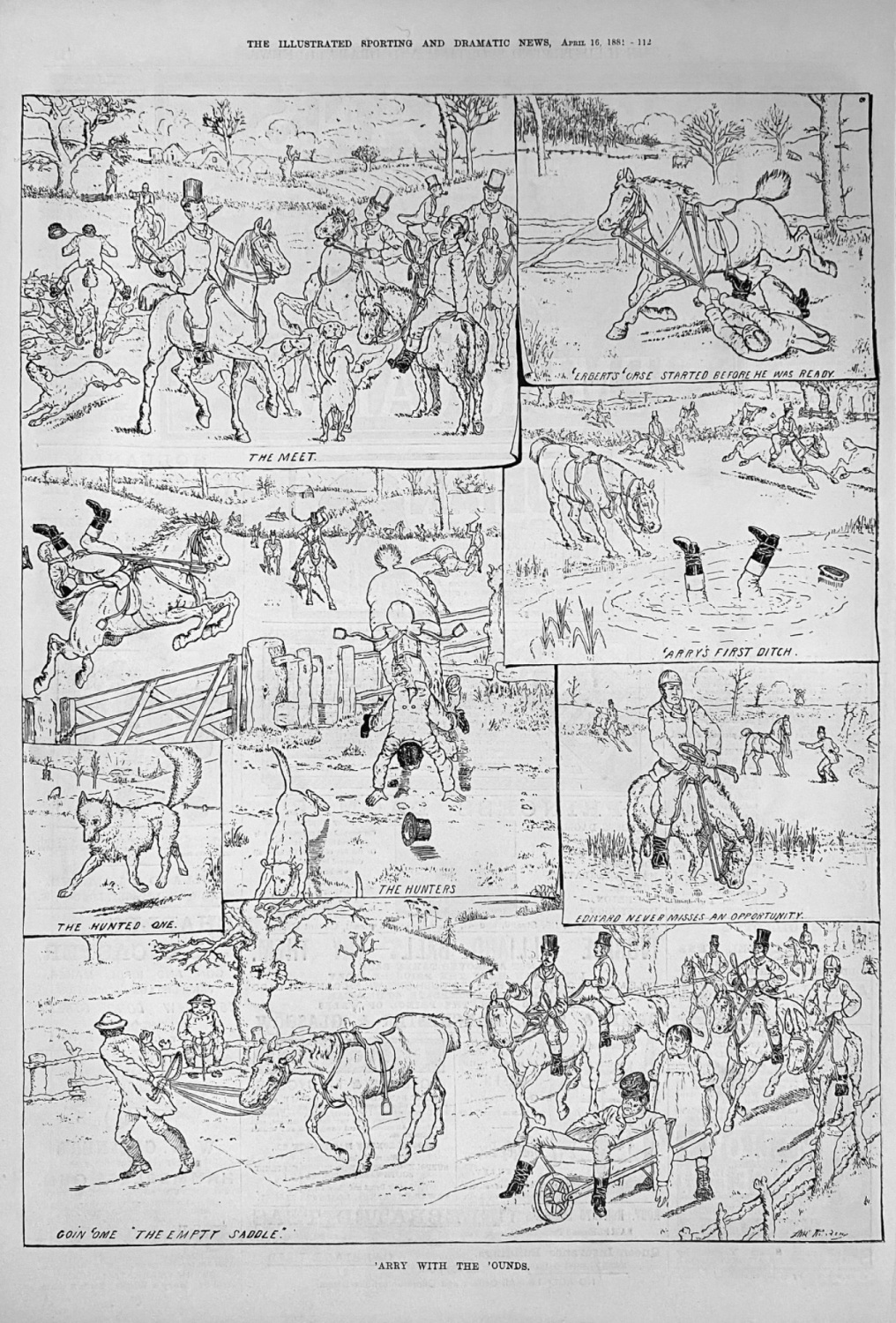 'arry With The 'ounds.  1881.