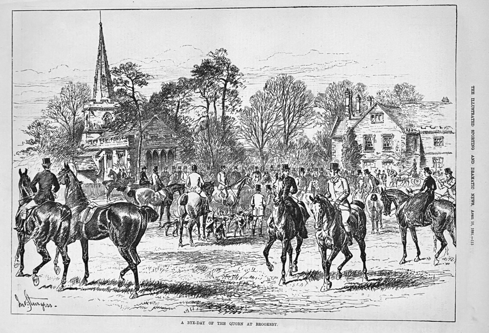 A Bye-Day of the Quorn at Brooksby. 1881.