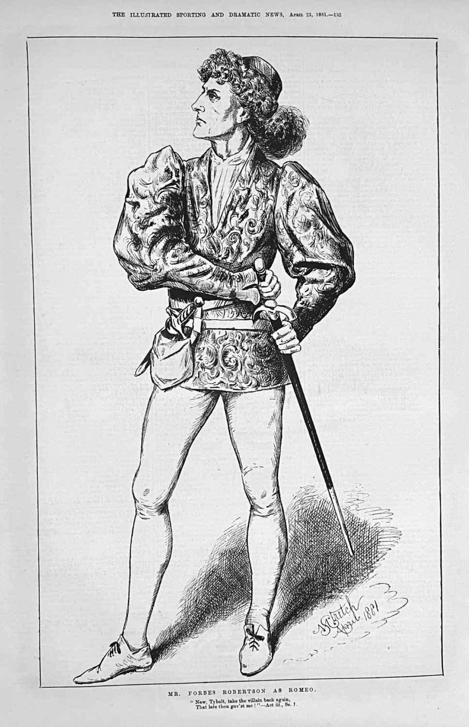 Mr. Forbes Robertson as Romeo.  1881.