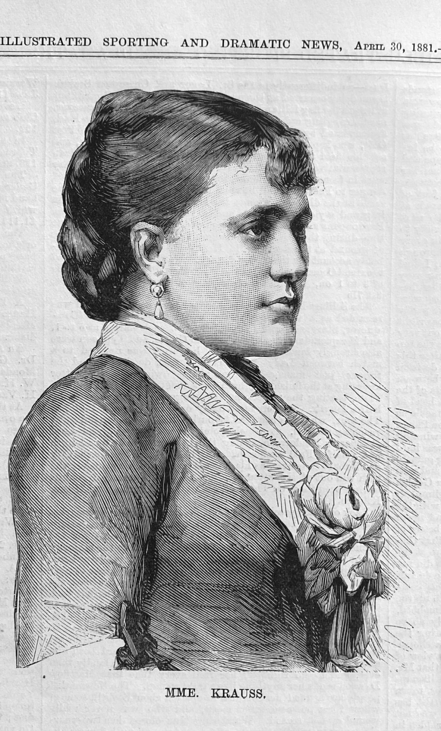 Mme. Krauss.  1881. (Opera Singer).