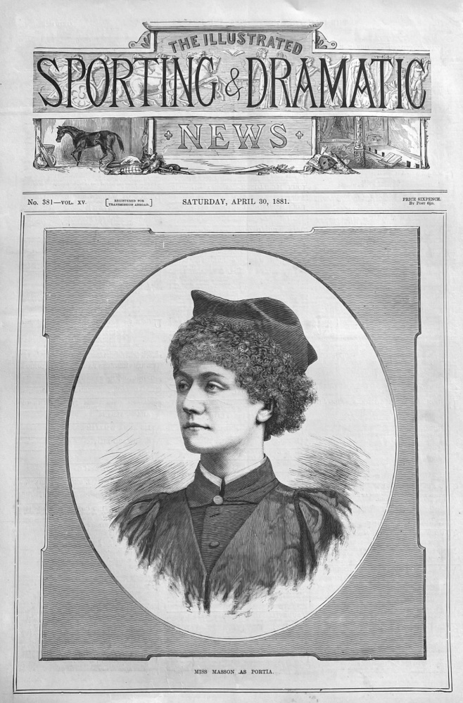 Miss Masson as Portia.  1881.