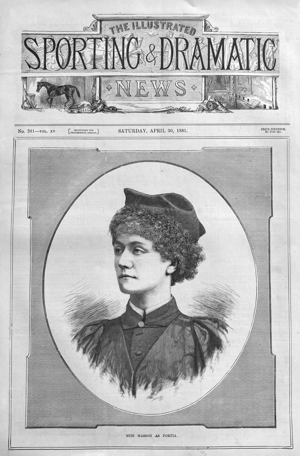 Miss Masson as Portia.  1881.