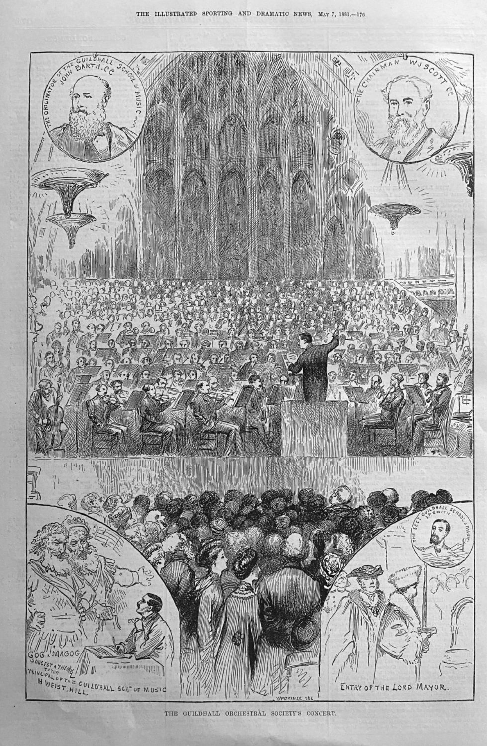 The Guildhall Orchestral Society's Concert.  1881.