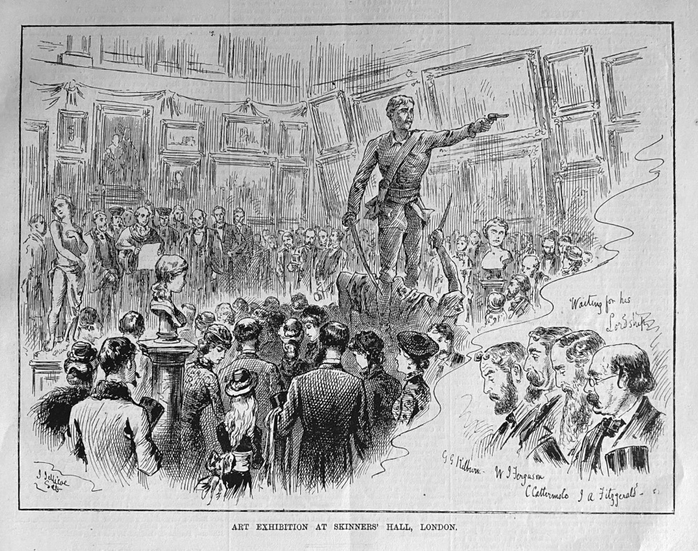 Art Exhibition at Skinners' Hall, London.  1881.