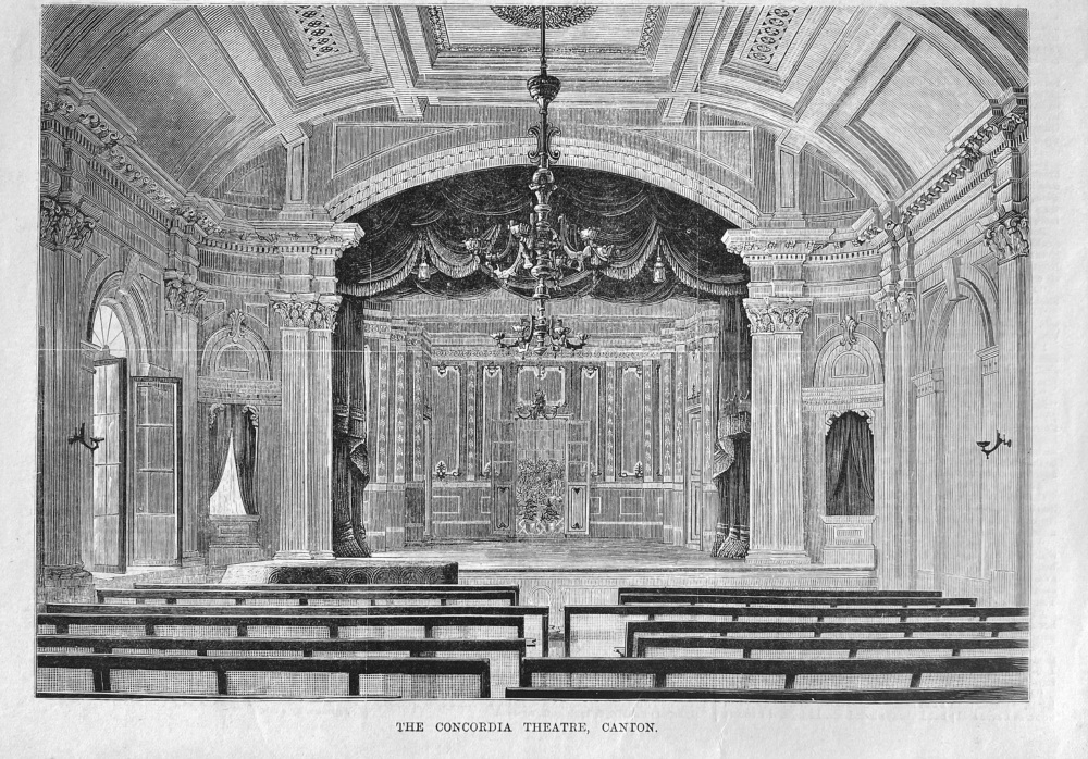 The Concordia Theatre, Canton..  1881.