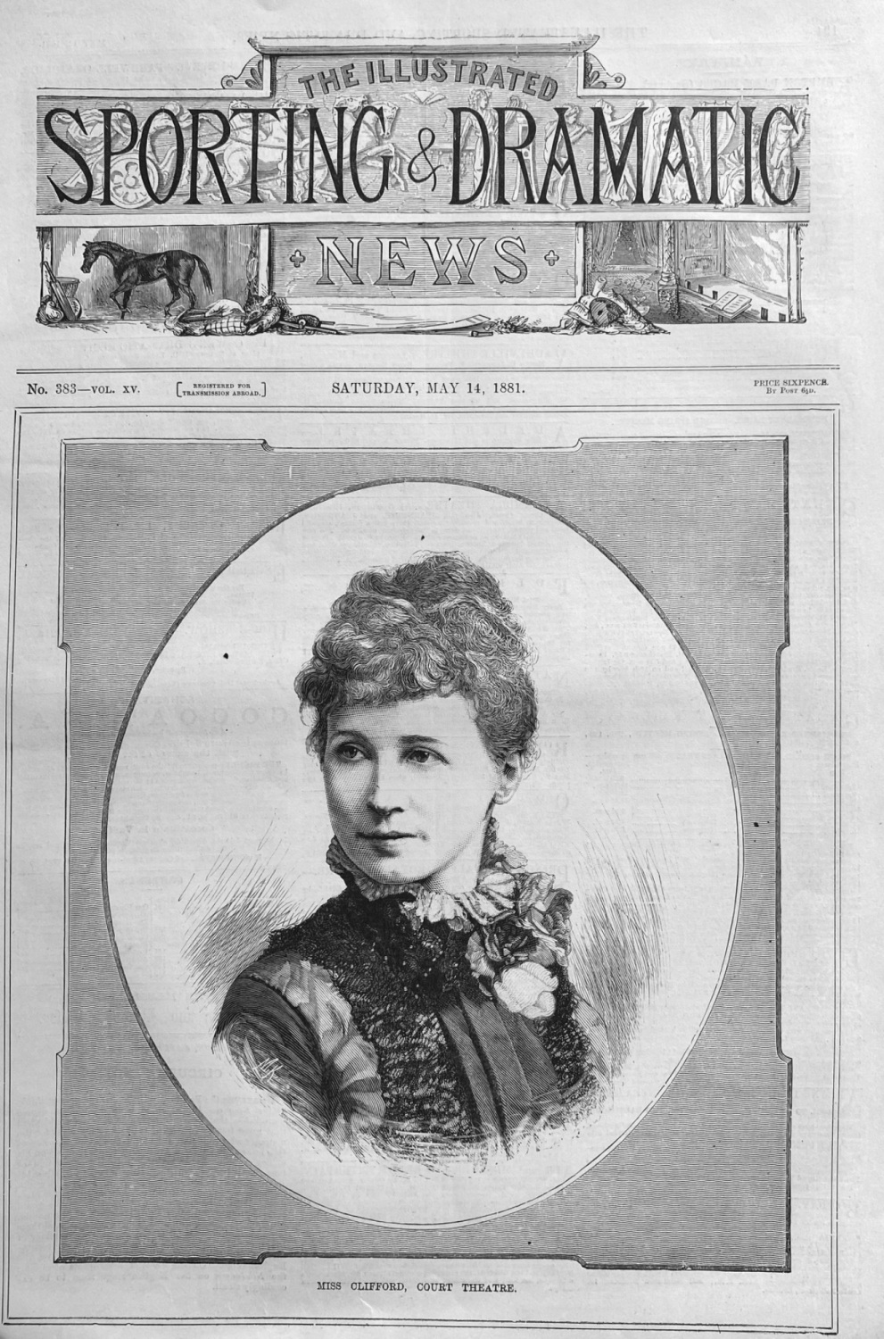 Miss Clifford, Court Theatre.  1881.