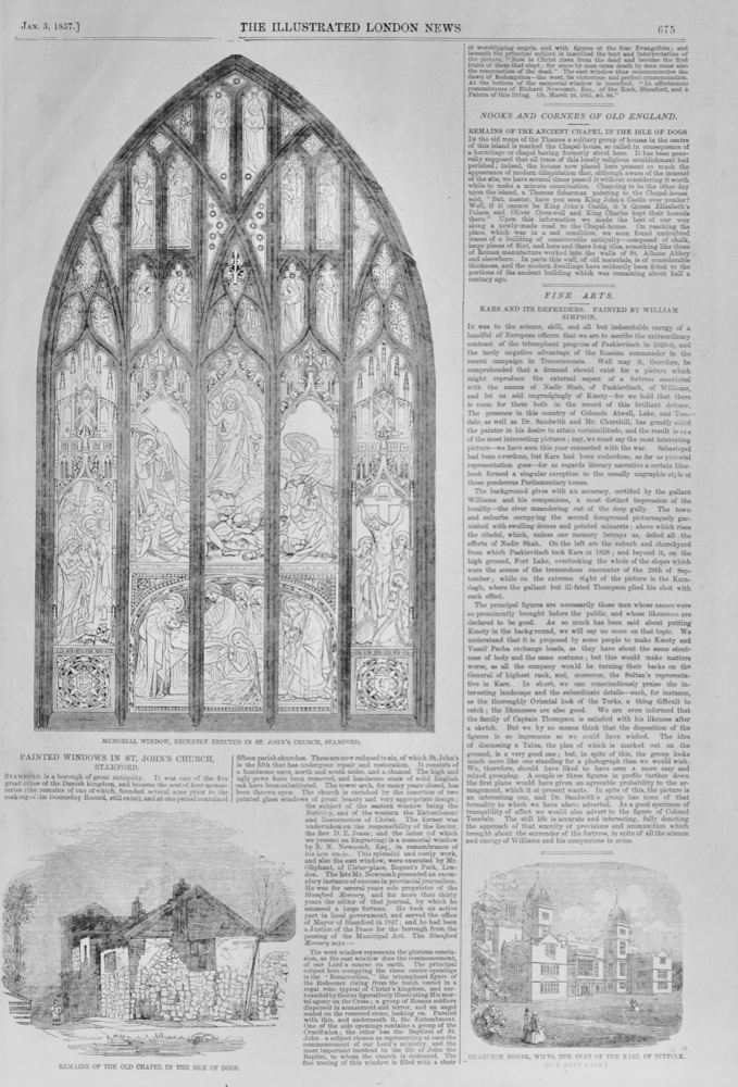 Painted Windows in St John's Church, Stamford