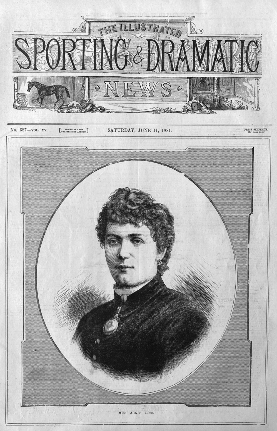 Miss Agnes Ross.  1881.