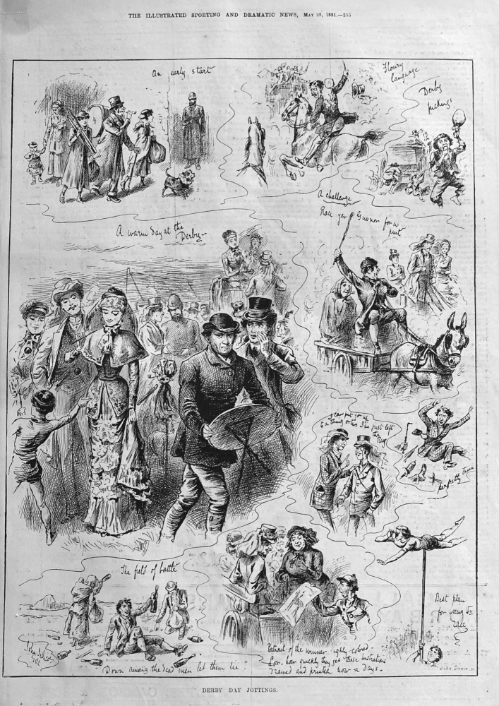 Derby Day Jottings & Some of the Visitors.  (The Derby 1881.)
