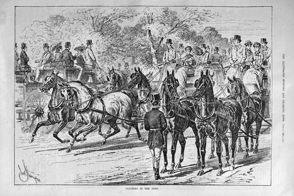 Coaching in the Park.  1881.