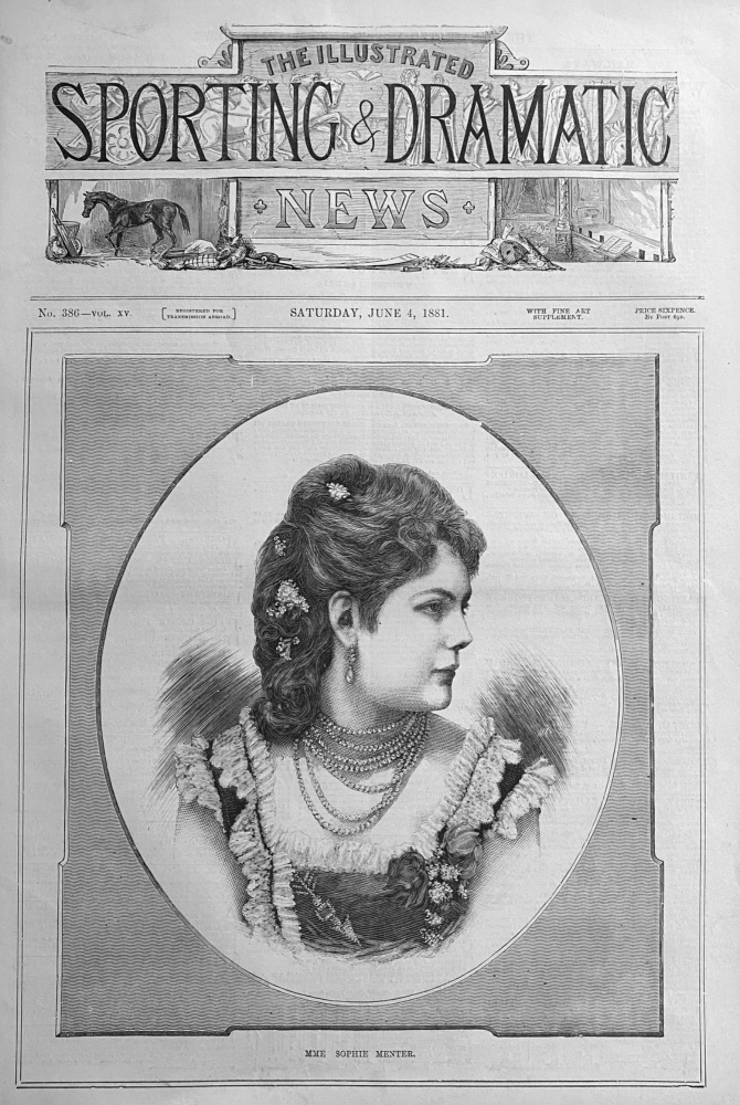 Mme. Sophie Menter.  (Pianist & Composer).  1881.