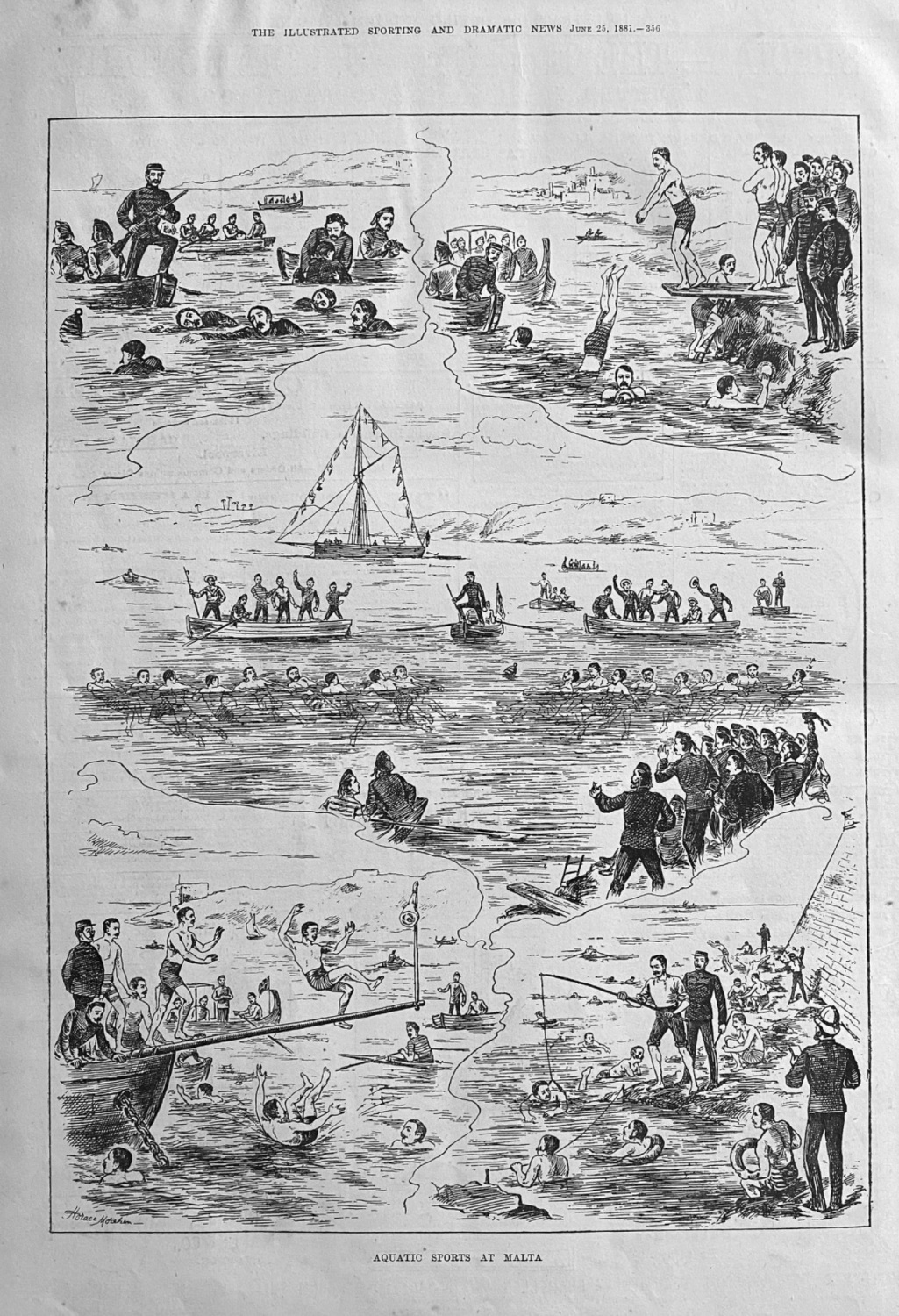Aquatic Sports at Malta.  1881.