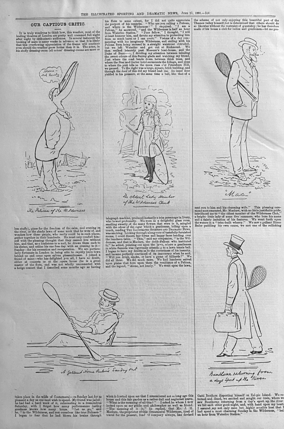 Our Captious Critic.  June 25th, 1881.