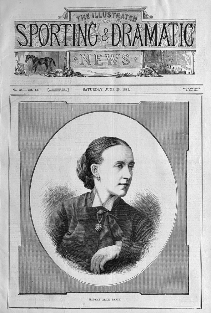 Madame Alice Barth.  1881.