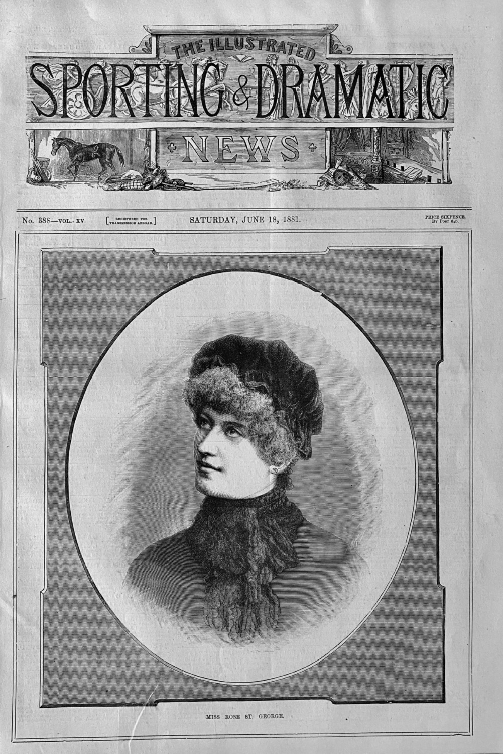 Miss Rose St. George, (Actress). 1881.