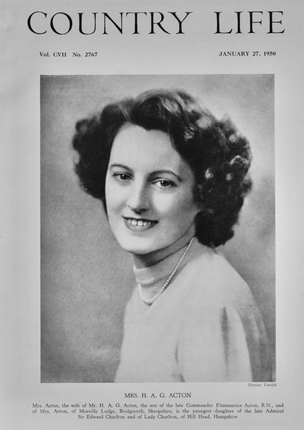 Country Life - January 27, 1950