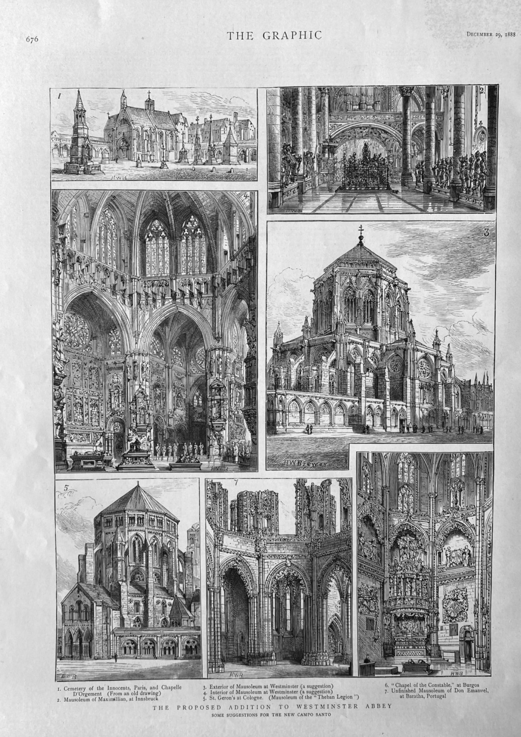 The Proposed Addition to Westminster Abbey.  1888.