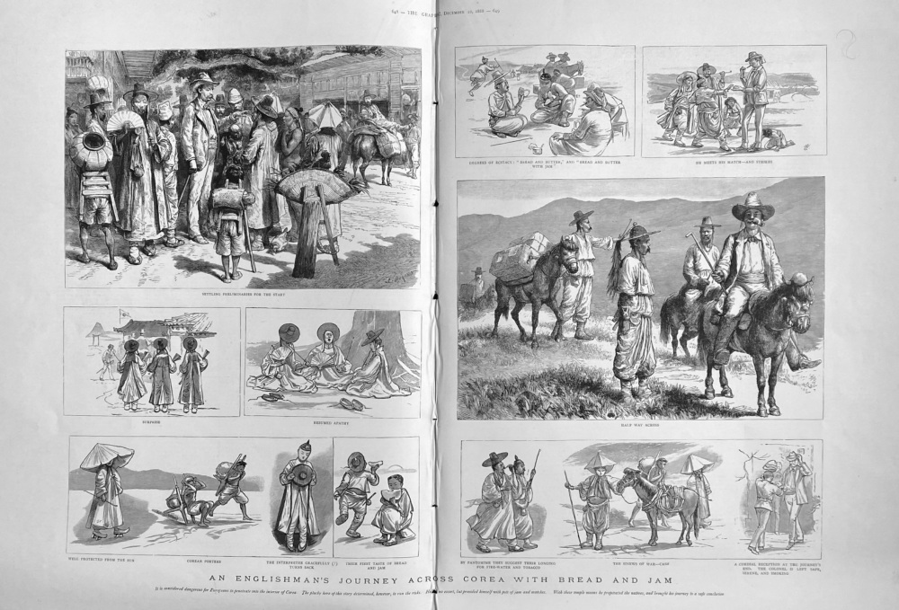 An Englishman's Journey across Corea with Bread and jam.  1888.