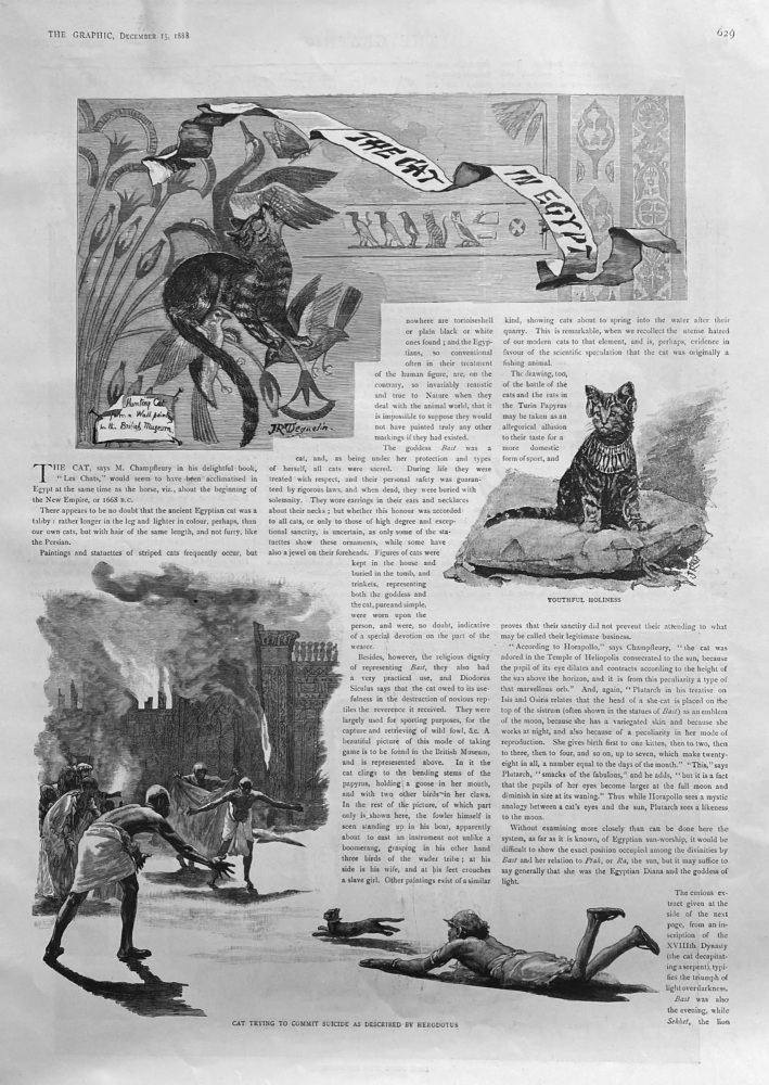 The Cat in Egypt.  1888.
