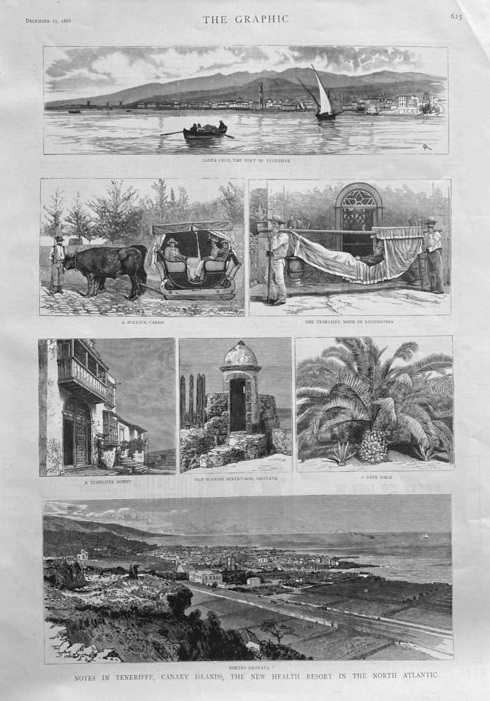 Notes in Tenerife,  Canary Islands,  The New Health resort in the North  Atlantic.  1888.