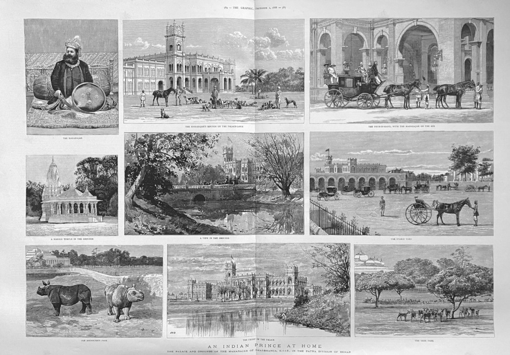 An Indian Prince at Home.  1888.