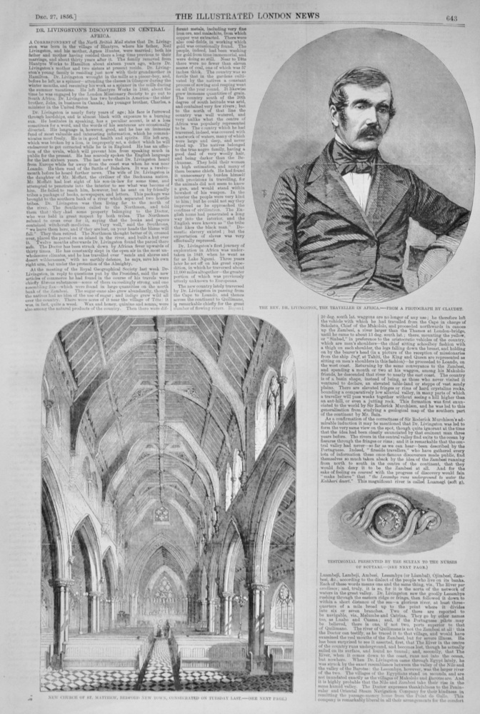 Dr. Livingston's Discoveries in Central Africa