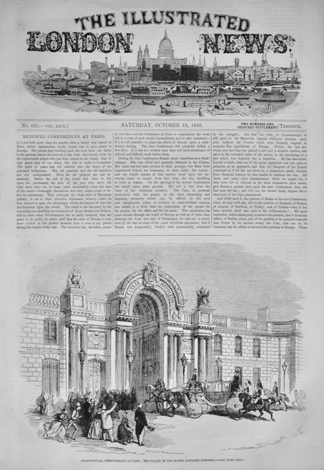 The Illustrated London News - October 18, 1856