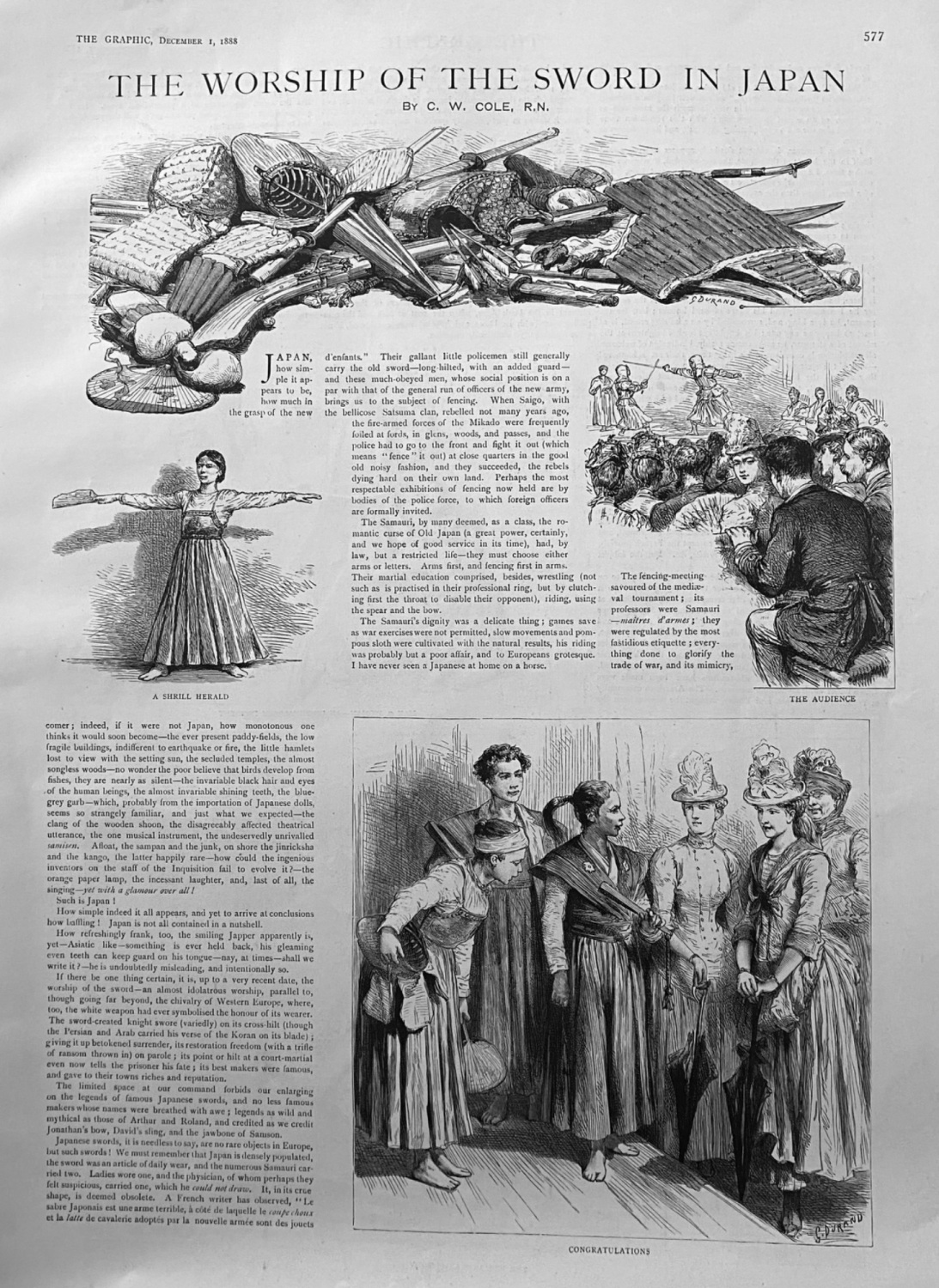 The Worship of the Sword in Japan.  1888.