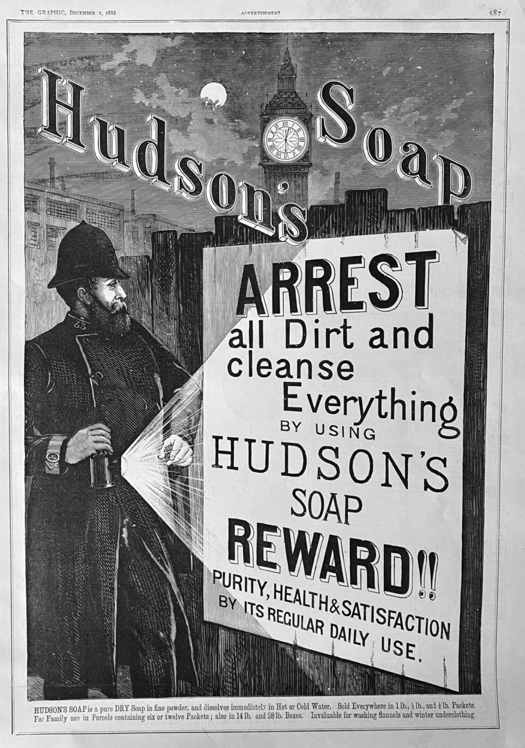 Hudson's Soap.  1888.